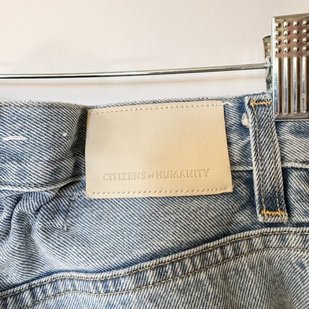 Citizens of Humanity Gwendoline Scrunch Wide Leg Jeans Dakota Blue 24 - Picture 7 of 17